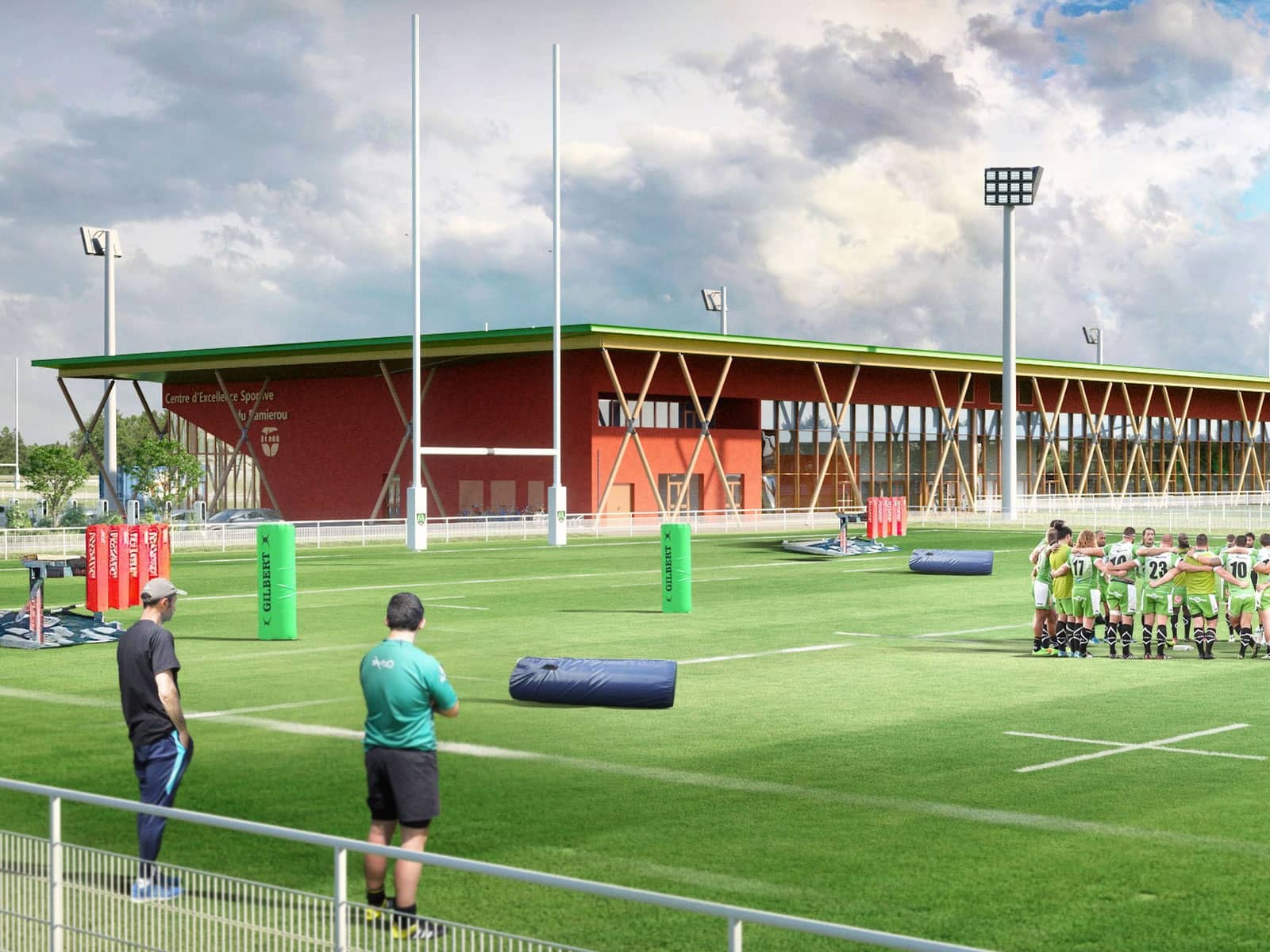 Pôle sportif Ramierou à Montauban réalisation des murs rideaux